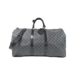 Túi xách Boston Louis Vuitton Damier Graphite Keepall Bandoulière 55cm N41413 - Hàng hiệu Chính hãng