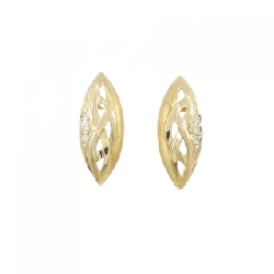 K18YG Bông tai kim cương 0.06CT - Hàng hiệu Chính hãng