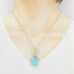 K18YG Mặt dây chuyền Turquoise 20.60CT - Hàng hiệu Chính hãng 858854