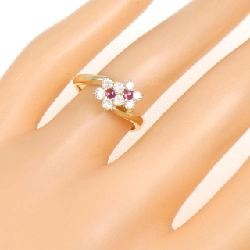 Nhẫn Ruby Hoa K18YG - Hàng hiệu Chính hãng 849863