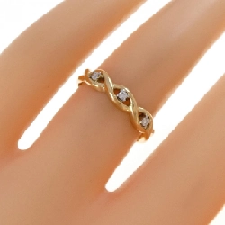 Nhẫn kim cương K18YG/K18WG 0.045CT 666854