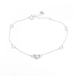 K10WG Heart Cubic Bracelet - Hàng hiệu Authentic 871024
