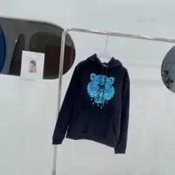 Áo hoodie Kenzo Paris màu đen thêu đầu hổ xanh 760748