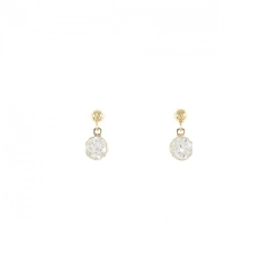 K18YG Bông tai Cubic - Hàng hiệu Chính hãng