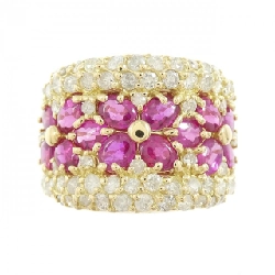 Nhẫn Ruby Hoa K18YG 2.87CT - Hàng hiệu Chính hãng 853197