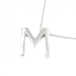 K18WG Chữ cái M Dây chuyền Kim cương 0.21CT - Hàng hiệu Chính hãng 863820