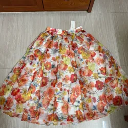Váy nữ họa tiết hoa váy dáng xòe size XL màu sắc tươi sáng 1023751