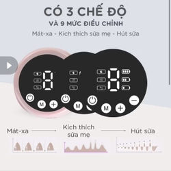 Máy hút sữa Lindobebe không dây, cầm tay Silicone cao cấp ,9 mức lực hút  462133