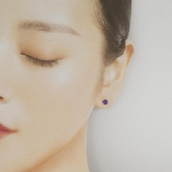 K18YG Amethyst Bông tai - Hàng hiệu Chính hãng 874079