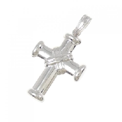 K18WG Mặt dây chuyền hình chữ thập - Hàng hiệu Chính hãng