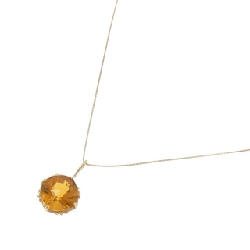 K18YG Mặt dây chuyền Citrine - Hàng hiệu Chính hãng 858856