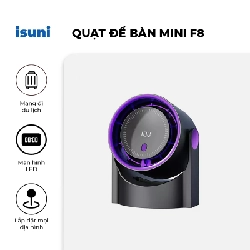 Quạt Cầm Tay Circulating Fan 100 Cấp Độ Gió, Dung Lượng Pin Lớn, Có Chip Bảo Vệ Thông Minh Kèm Màn Hình Led