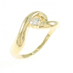 Nhẫn kim cương Solitaire K18YG 0.10CT - Hàng hiệu Chính hãng