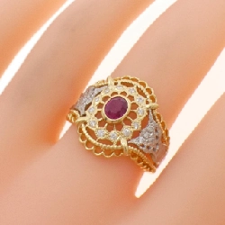 Nhẫn Ruby K18YG/PT900 0.43CT - Hàng hiệu Chính hãng 850638