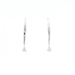 K18WG Bông tai kim cương 0.12CT - Hàng hiệu Chính hãng