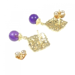 Bông tai Amethyst 750YG - Hàng hiệu Chính hãng 871100