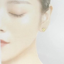 K18YG Bông tai kim cương chéo 0.04CT - Hàng hiệu Chính hãng 876898