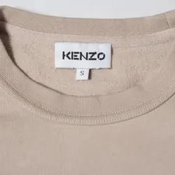 Áo nỉ tay dài Kenzo jumper màu be size S chính hãng 719292
