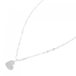 K18WG Pave Heart Diamond Necklace 0.472CT - Hàng hiệu Authentic 858660