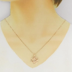 K18PG Vàng Hồng Dây Chuyền Kim Cương 0.07CT - Hàng hiệu Chính Hãng 857884