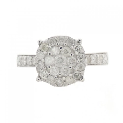 Nhẫn kim cương K18WG 0.50CT 671610