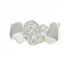 Nhẫn kim cương hình trái tim K18WG 0.12CT 671918