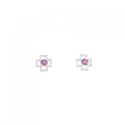 K18WG Garnet Bông tai - Hàng hiệu Chính hãng