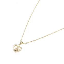 K18YG Dây chuyền trái tim kim cương 0.22CT - Hàng hiệu Authentic 859200