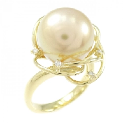 Nhẫn ngọc trai trắng K18YG 12.3mm