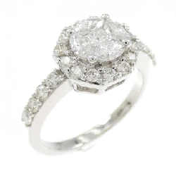 Nhẫn kim cương K18WG 0.910CT