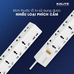 Ổ cắm điện thông minh KALITE KPS08 TÍCH HỢP USB TYPE C, TYPE A 788863