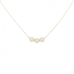 K18YG Dây chuyền kim cương 0.10CT - Hàng hiệu Authentic