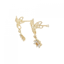 K18YG Bông tai kim cương 0.14CT - Hàng hiệu Chính hãng 870560