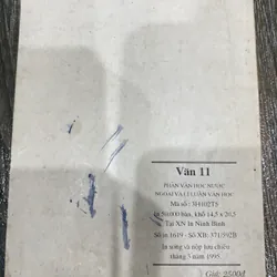SÁCH GIÁO KHOA VĂN 11**XUẤT BẢN NĂM 1995*TẶNG QUÀ 0Đ +FREESHIP KHI MUA SP TRONG GÓC CỦA AN 606154