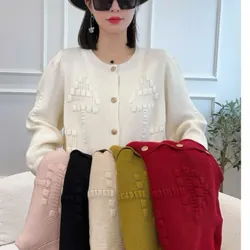 Áo cardigan quảng Châu Cao cấp chất liệu Len nông cừu  606551