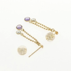 K18YG Amethyst Bông tai - Hàng hiệu Chính hãng 870081