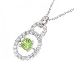 K18WG Đá Garnet Demantoid Dây Chuyền 0.30CT - Hàng hiệu Chính hãng 860163