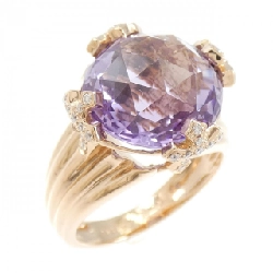 Nhẫn Amethyst K18PG 7.0CT - Hàng hiệu Chính hãng