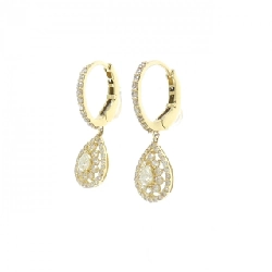 K18YG Bông tai kim cương 0.86CT - Hàng hiệu Chính hãng 872760