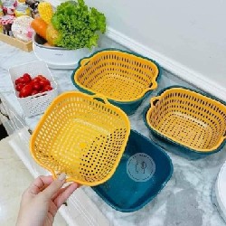 🍅 SET 3 BỘ CHẬU RỬA KÈM RỔ 6 MÓN TRONG 1
 22074