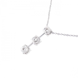 K18WG Dây chuyền kim cương ba viên 0.54CT - Hàng hiệu Authentic 864912