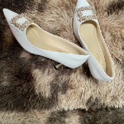 Giày cao gót 7cm đá vuông gót nhọn, sz 36