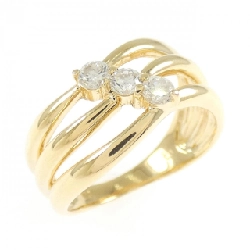 Nhẫn kim cương K18YG 0.27CT