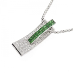 Dây chuyền garnet xanh 750WG 0.85CT - Hàng hiệu Authentic 865245