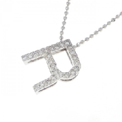 K18WG Chữ cái R Dây chuyền kim cương 0.15CT - Hàng hiệu Chính hãng 857658