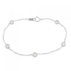 K18WG Vòng tay kim cương 1.01CT - Hàng hiệu Chính hãng 873273