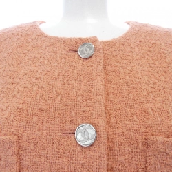 【Mã giảm giá】Áo khoác không cổ CHANEL 640077