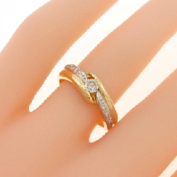 Nhẫn kim cương K18YG/PT900 0.18CT 671153