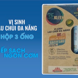 Bộ sản phẩm lau chùi đa năng sinh học 3E KLEEN - Hộp 3 ống 5ml dung dịch đậm đặc 79268