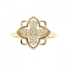 【Sản phẩm mới】Nhẫn kim cương K18YG hình hoa 0.20CT 667997